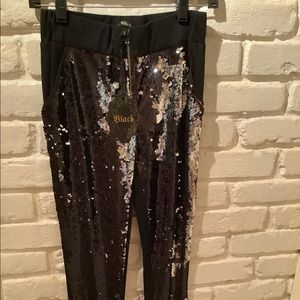 Black sequin pant by BLACK